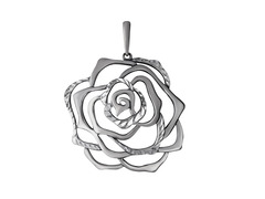 Серебряная подвеска «Контурная роза»
